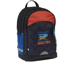 AUCHAN Sac à Dos 2 Compartiments 43cm Noir East Side -Sac maternelle Soldes B2CD 1013