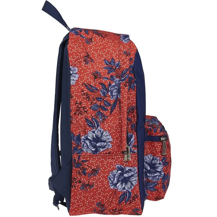 KAPORAL Sac à Dos 1 Compartiment Bleu Et Rouge Motifs Fleurs 5 KAPORAL Sac à Dos 1 Compartiment Bleu Et Rouge Motifs Fleurs – Image 3
