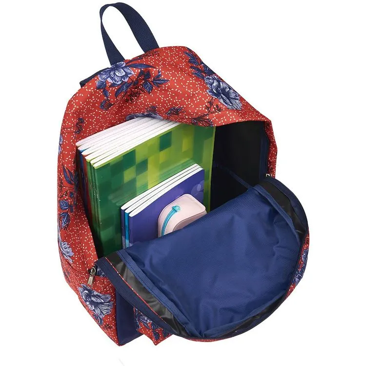 KAPORAL Sac à Dos 1 Compartiment Bleu Et Rouge Motifs Fleurs 7 KAPORAL Sac à Dos 1 Compartiment Bleu Et Rouge Motifs Fleurs – Image 5