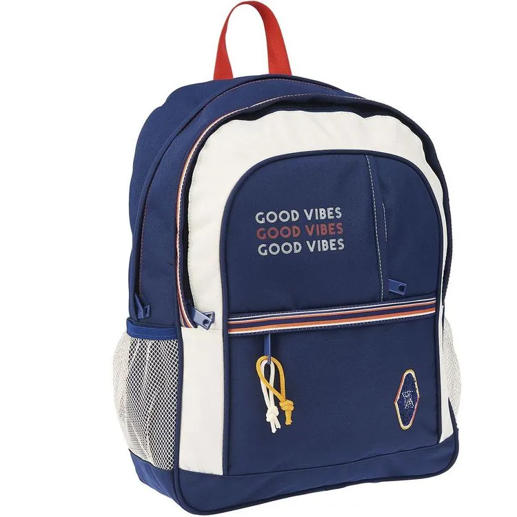 AUCHAN Sac à Dos 2 Compartiments Bleu Et Blanc SPORTY STYLE 4 AUCHAN Sac à Dos 2 Compartiments Bleu Et Blanc SPORTY STYLE – Image 2