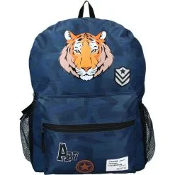 SKOOTER Sac à Dos 2 Compartiments 43 Cm Bleu Et Noir Imprimé TIGRE