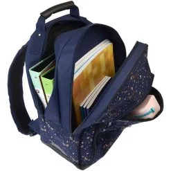 KARL MARC JOHN Sac à Dos 2 Compartiments Bleu Paillettes Ailes 12 KARL MARC JOHN Sac à Dos 2 Compartiments Bleu Paillettes Ailes -Sac maternelle Soldes B2CD 1091