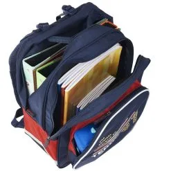 TEDDY SMITH Sac à Dos 2 Compartiments Bleu Et Rouge 12 TEDDY SMITH Sac à Dos 2 Compartiments Bleu Et Rouge -Sac maternelle Soldes B2CD 1132