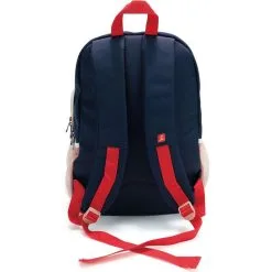 AUCHAN Sac à Dos 2 Compartiments Bleu Blanc Et Rouge Sporty Style -Sac maternelle Soldes B2CD 1166