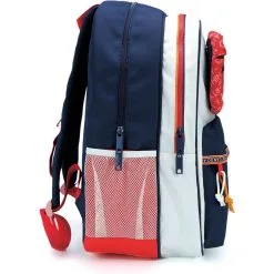 AUCHAN Sac à Dos 2 Compartiments Bleu Blanc Et Rouge Sporty Style -Sac maternelle Soldes B2CD 1168