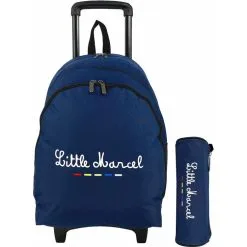 Little Marcel Sac à Dos à Roulettes & Trousse Offerte Little Marcel