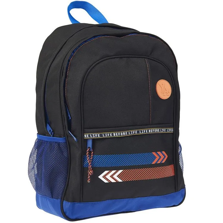 AUCHAN Sac à Dos 2 Compartiments Noir Et Bleu COME ON 4 AUCHAN Sac à Dos 2 Compartiments Noir Et Bleu COME ON – Image 2