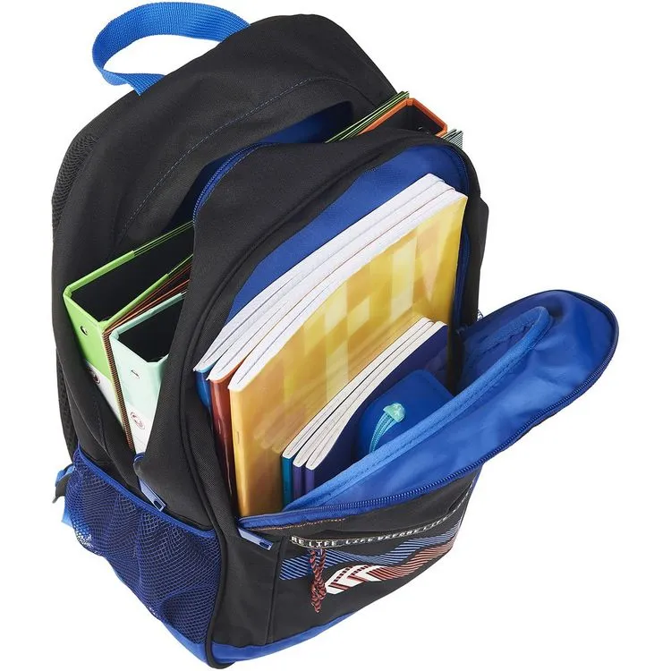 AUCHAN Sac à Dos 2 Compartiments Noir Et Bleu COME ON 7 AUCHAN Sac à Dos 2 Compartiments Noir Et Bleu COME ON – Image 5