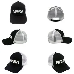 NASA Sac à Dos 1 Compartiment Noir Et Blanc NASA + Casquette Noire Et Blanche NASA -Sac maternelle Soldes B2CD 1200