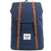 HERSCHELL Sac à Dos 1 Compartiment Bleu Et Marron RETREAT -Sac maternelle Soldes B2CD 1202