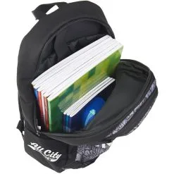 ECKO Sac à Dos 1 Compartiment Noir Et Rouge TRENDY -Sac maternelle Soldes B2CD 1213