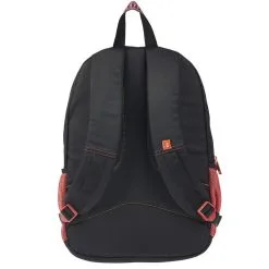 AUCHAN Sac à Dos 2 Compartiments Noir Et Rouge Avec Pochettes #Hashtag -Sac maternelle Soldes B2CD 1257
