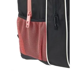 AUCHAN Sac à Dos 2 Compartiments Noir Et Rouge Avec Pochettes #Hashtag -Sac maternelle Soldes B2CD 1260