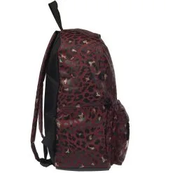 LES PETITES BOMBES Sac à Dos 1 Compartiment Bordeaux Motif Léopard -Sac maternelle Soldes B2CD 1298
