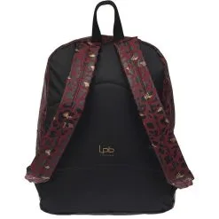 LES PETITES BOMBES Sac à Dos 1 Compartiment Bordeaux Motif Léopard -Sac maternelle Soldes B2CD 1301