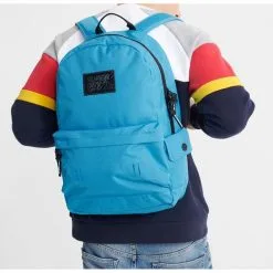 SUPERDRY Sac à Dos 1 Compartiment Superdry - Bleu Turquoise -Sac maternelle Soldes B2CD 1310