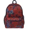 KAPORAL Sac à Dos 2 Compartiments 43 Cm Rouge Motifs Fleurs -Sac maternelle Soldes B2CD 1317