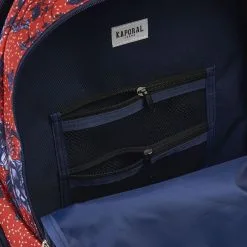 KAPORAL Sac à Dos 2 Compartiments 43 Cm Rouge Motifs Fleurs 13 KAPORAL Sac à Dos 2 Compartiments 43 Cm Rouge Motifs Fleurs -Sac maternelle Soldes B2CD 1322