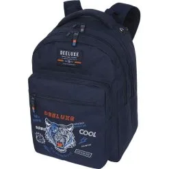 Deeluxe Sac à Dos 2 Compartiments Bleu -Sac maternelle Soldes B2CD 1324