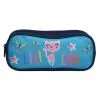 Bagtrotter Trousse Scolaire 2 Compartiments Lili Lou Chat Bleue Bagtrotter -Sac maternelle Soldes B2CD 1336