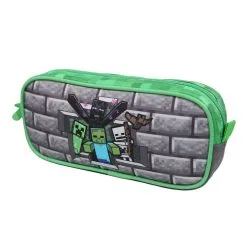 Bagtrotter Trousse Scolaire Rectangulaire Minecraft Jeu Vidéo Grise Bagtrotter -Sac maternelle Soldes B2CD 1371