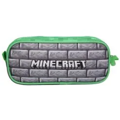 Bagtrotter Trousse Scolaire Rectangulaire Minecraft Jeu Vidéo Grise Bagtrotter -Sac maternelle Soldes B2CD 1373