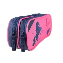 Bagtrotter Trousse Scolaire 2 Compartiments Cybel Cheval/Licorne Rose Et Bleue Marine Bagtrotter -Sac maternelle Soldes B2CD 1377