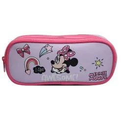 Bagtrotter Trousse Scolaire 2 Compartiments Disney Minnie Violette Parme Bagtrotter