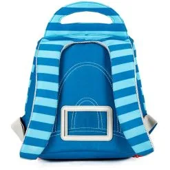 AUCHAN Sac Maternelle Bleu à Rayures Imprimé ROBOT -Sac maternelle Soldes B2CD 146