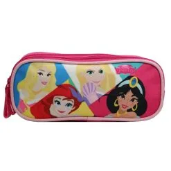 Bagtrotter Trousse Scolaire 2 Compartiments Disney Princesses Rose Bagtrotter