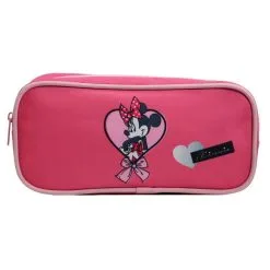Bagtrotter Trousse Scolaire Rectangulaire Disney Minnie Coeur Rose Bagtrotter
