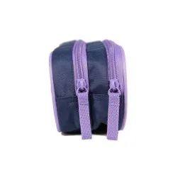 Bagtrotter Trousse Scolaire 2 Compartiments Poivre Blanc C?ur Arc En Ciel Bleu Marine Bagtrotter -Sac maternelle Soldes B2CD 1497