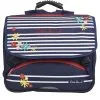 Little Marcel Cartable 38 Cm CP/CE1/CE2 Bleu Avec Rayures Blanches -Sac maternelle Soldes B2CD 1544