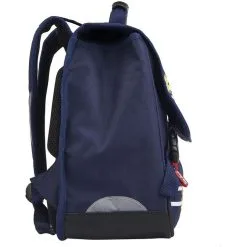 Little Marcel Cartable 38 Cm CP/CE1/CE2 Bleu Avec Rayures Blanches -Sac maternelle Soldes B2CD 1546