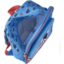 DC COMIC'S Sac Maternelle Bleu Avec Pochette Avant Superman -Sac maternelle Soldes B2CD 156