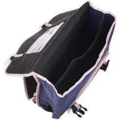 Naf Naf Cartable 38 Cm CP/CE1/CE2 Bleu Et Rose Motif Floral -Sac maternelle Soldes B2CD 1591