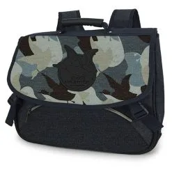 CHEVIGNON Cartable 41 Cm CM1/CM2 Bleu Motif Oiseau Camouflage