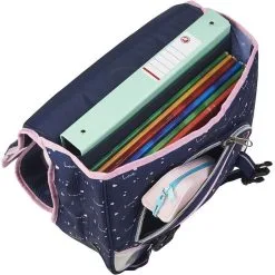 Love Love Cartable 38 Cm CP/CE1/CE2 Bleu Et Argent -Sac maternelle Soldes B2CD 1608