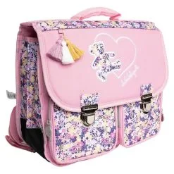 LULU CASTAGNETTE Cartable 38 Cm Rose OURSON