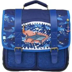 Page de garde 35 AUCHAN Cartable 38 Cm CP/CE1/CE2 Requin Bleu Urban Shark