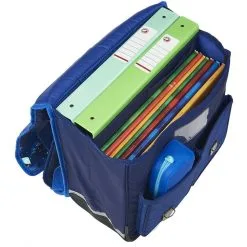 AUCHAN Cartable 38 Cm CP/CE1/CE2 Requin Bleu Urban Shark -Sac maternelle Soldes B2CD 1628