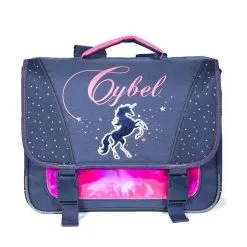 Bagtrotter Cartable 38 Cm Cybel Cheval / Licorne Marine Et Rose Bagtrotter