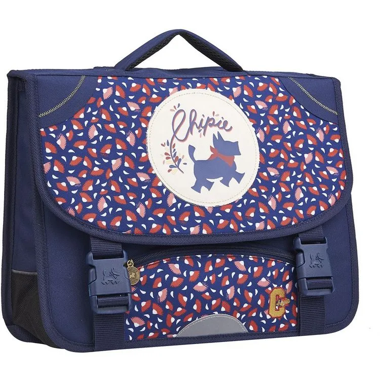 CHIPIE Cartable 38 Cm CP/CE1/CE2 Bleu Motifs Feuilles 4 CHIPIE Cartable 38 Cm CP/CE1/CE2 Bleu Motifs Feuilles – Image 2