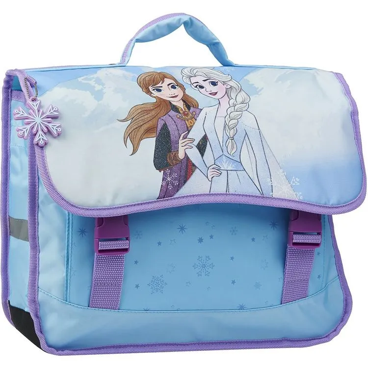 DISNEY Cartable 38 Cm CP/CE1/CE2 Bleu Et Rose Reine Des Neiges 4 DISNEY Cartable 38 Cm CP/CE1/CE2 Bleu Et Rose Reine Des Neiges – Image 2