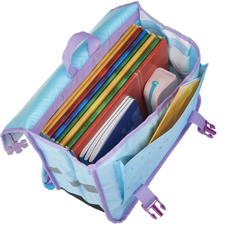 DISNEY Cartable 38 Cm CP/CE1/CE2 Bleu Et Rose Reine Des Neiges 7 DISNEY Cartable 38 Cm CP/CE1/CE2 Bleu Et Rose Reine Des Neiges – Image 5