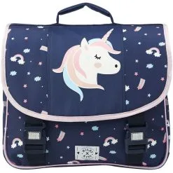 Page de garde 41 Milky Kiss Cartable 38 Cm CP/CE1/CE2 Bleu Imprimé LICORNE