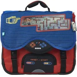 AUCHAN Cartable 38 Cm CP/CE1/CE2 Bleu Et Rouge ACTIVE GAMER