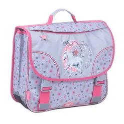 BELLA SARA Cartable 38 Cm CP/CE1/CE2 Gris Et Rose