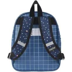 Chacha Sac Maternelle Bleu Pailleté étoiles Et Quadrillé -Sac maternelle Soldes B2CD 182