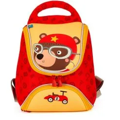 AUCHAN Sac Maternelle Rouge Et Jaune Motif OURS